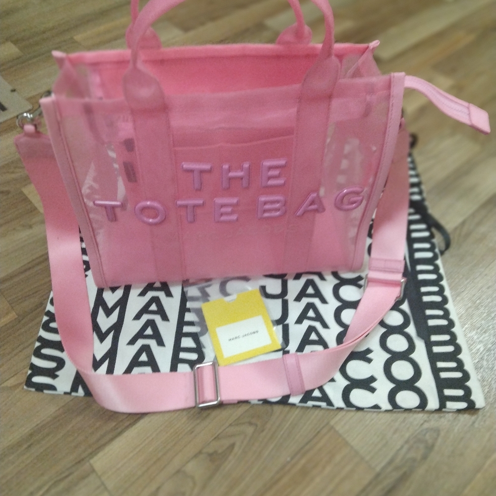 Marc Jacobs Tote Bag Pink Tote Bag In Very E.U.C With Dustbag Medium Size - Picture 4 of 16